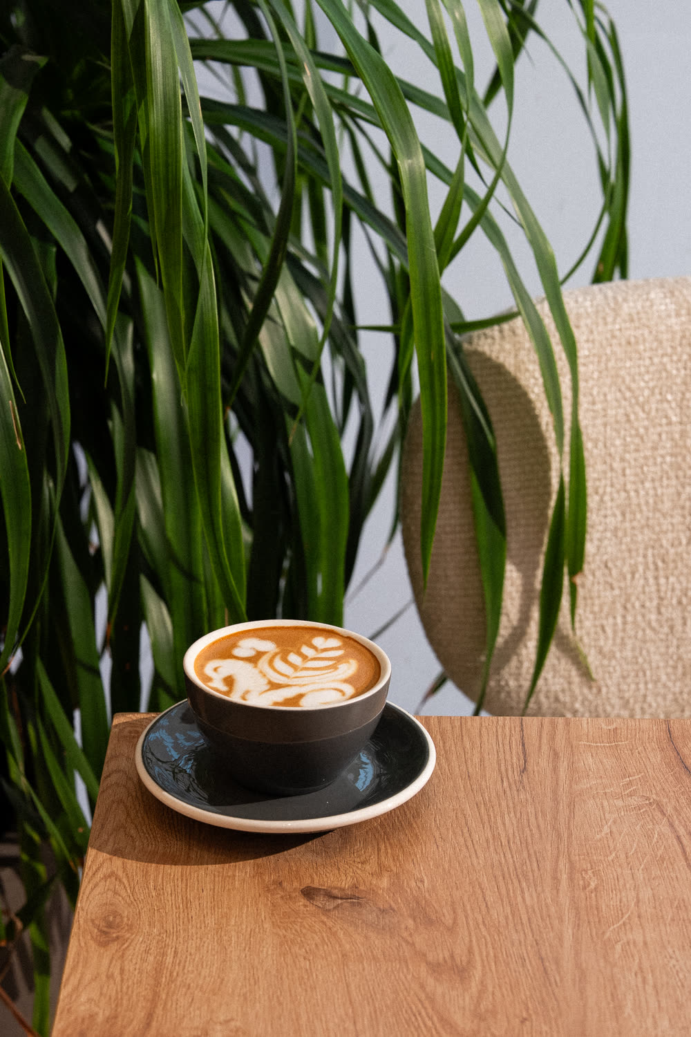 Fresh latte art at The Perk