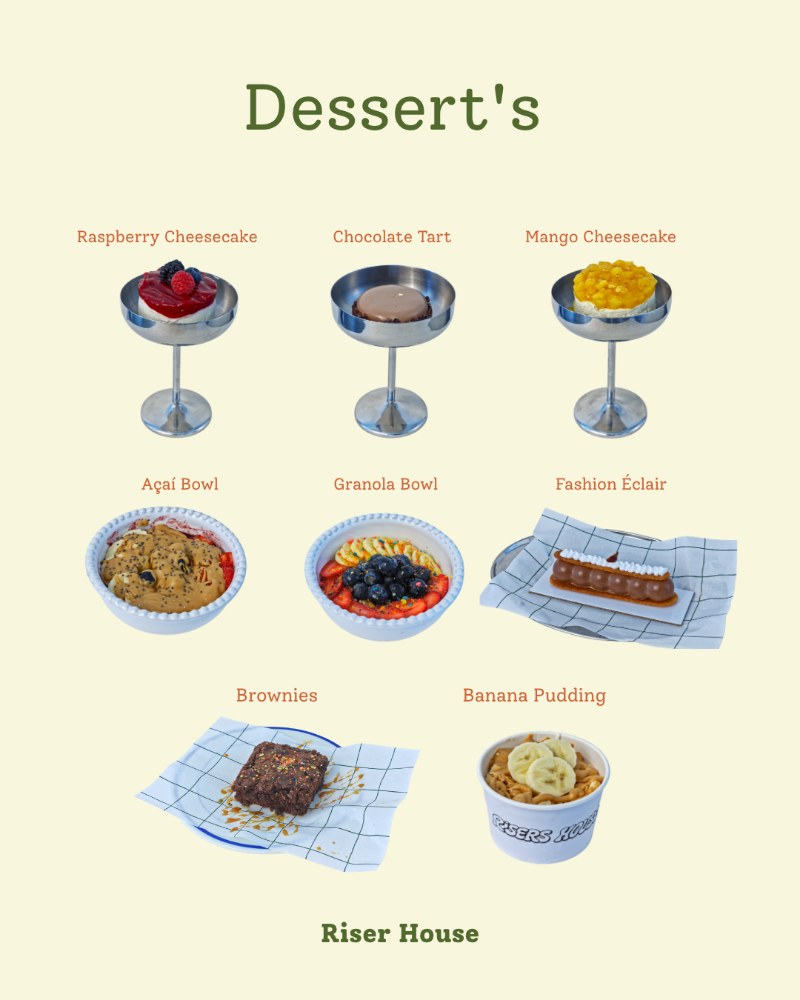 Risers House dessert lineup