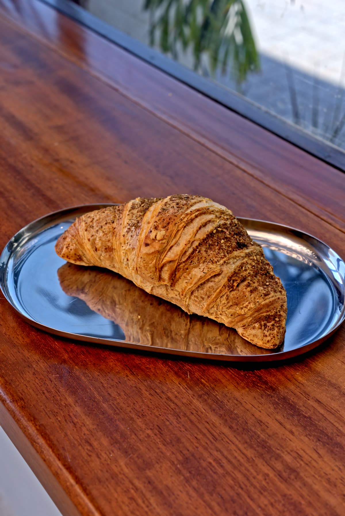 The Perk Cafe menu photography, croissant