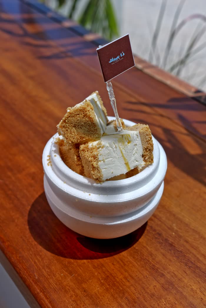 The Perk Cafe menu photography, banana pudding
