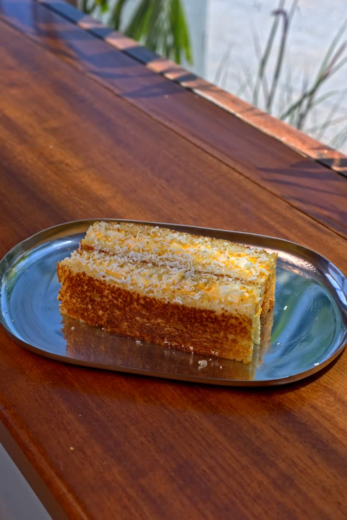 The Perk Cafe menu photography, cheese toast