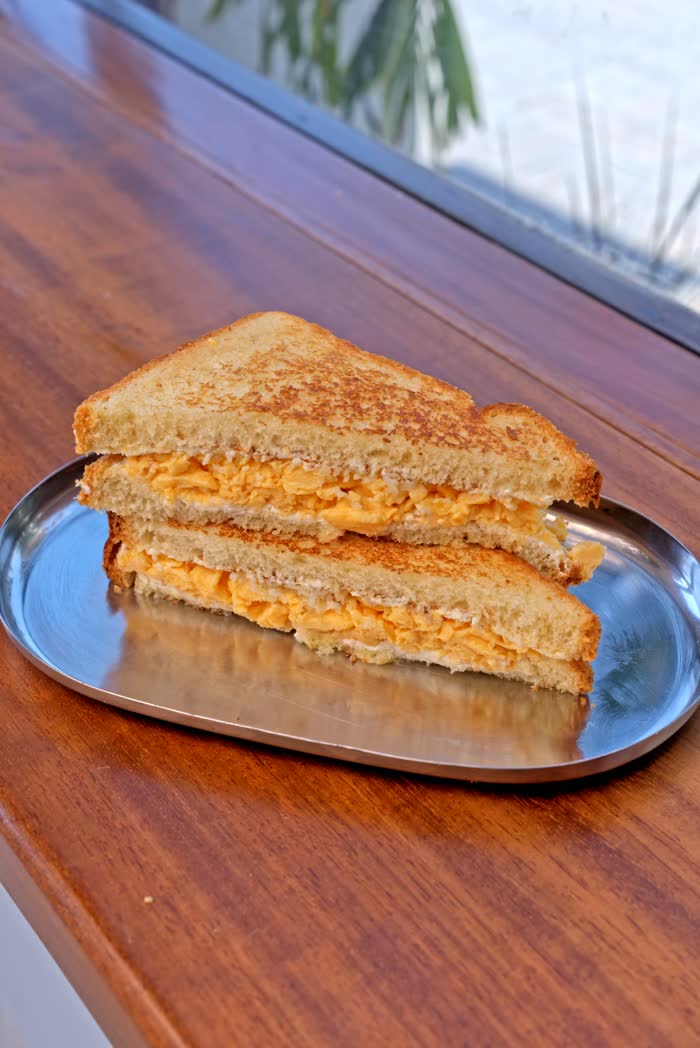 The Perk Cafe menu photography, egg sandwich