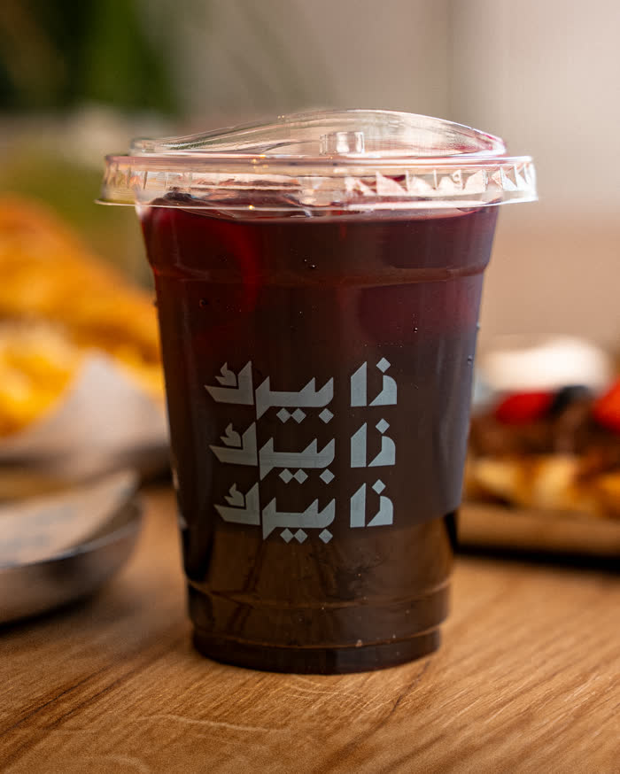 The Perk Cafe menu photography, cold brew